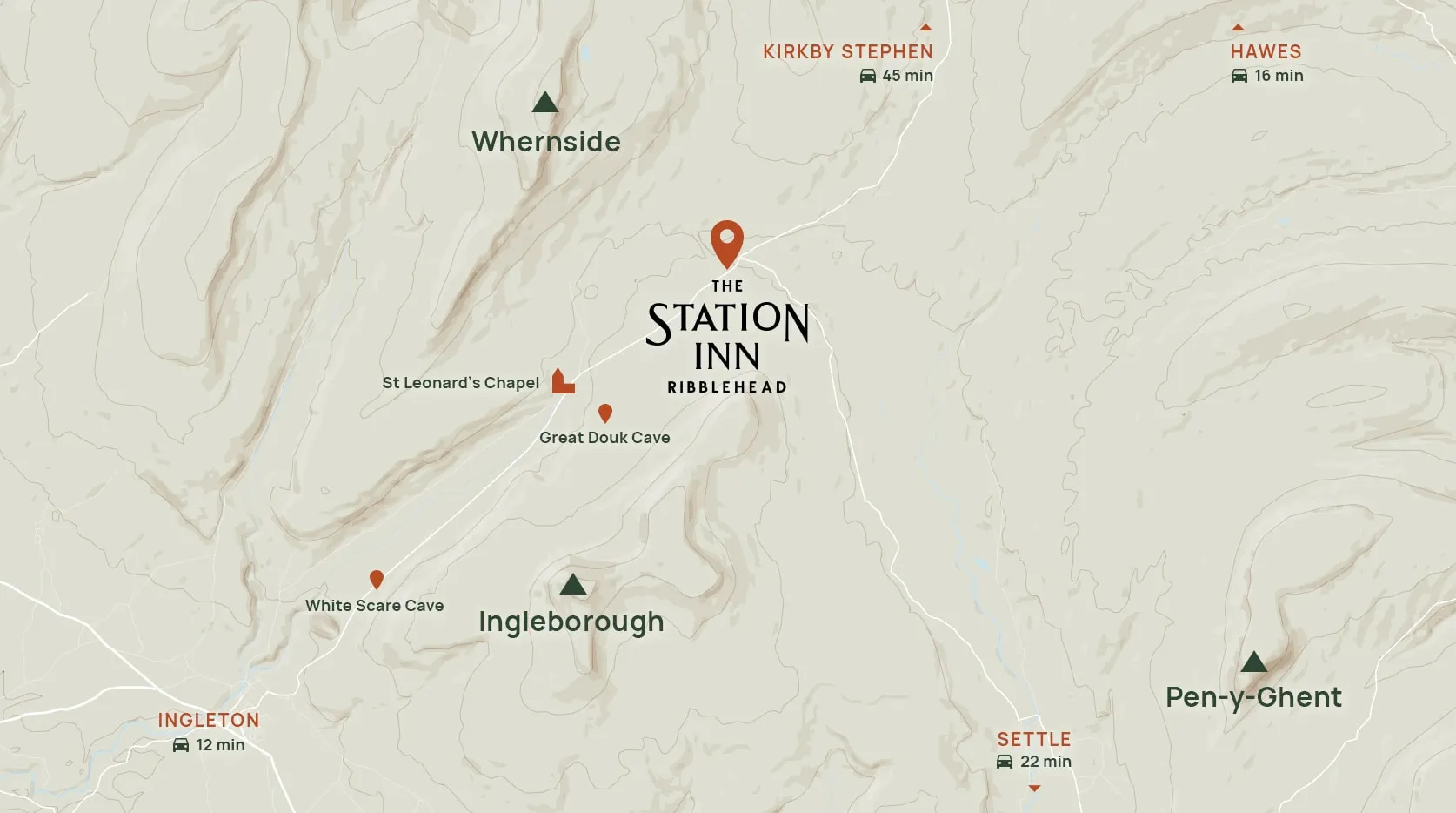 Map showing The Station Inn location