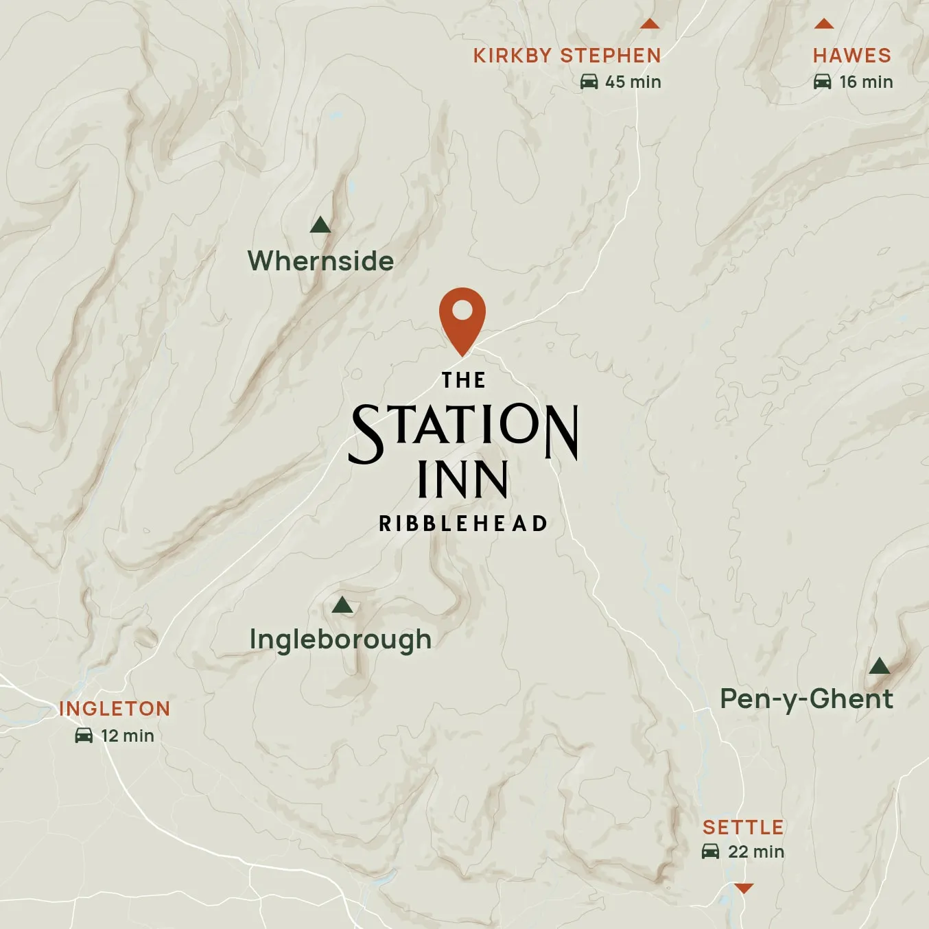 Map showing The Station Inn location